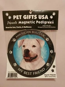 Pet Gifts USA Magnetic Pedigrees Dog Magnet - American Bulldog My Best Friend - Picture 1 of 1