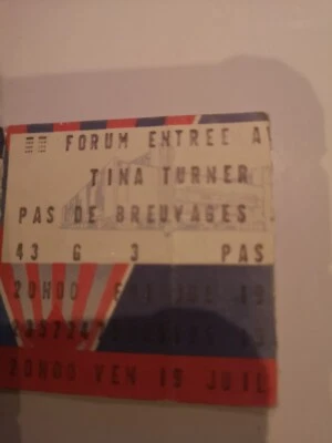 TINA TURNER TICKET STUB MONTREAL FORUM JULY 19, 1985  PRIVATE DANCER TOUR  RARE! - Image 1 of 4