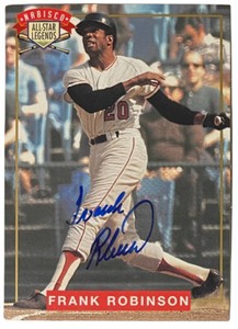 Frank Robinson signed 1994 Nabisco All-Star Legends Baseball Card- MLBPA COA