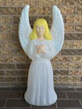 Vintage Blow Mold Christmas Angel Lighted Union Products 30 Inches No Light