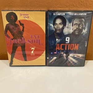 TNT JACKSON O.J. SIMPSON FRED WILLIAMSON JEANNE BELL 17 ACTION MOVIES DVD LOT OJ - Picture 1 of 10