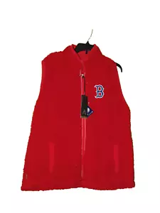 Boston Red Sox Antigua Fluffy Vest Jacket 3XL Women New Red - Picture 1 of 3