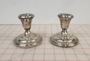 Sterling Silver Vintage Pair of Hamilton Candle Holders - Picture 1 of 6