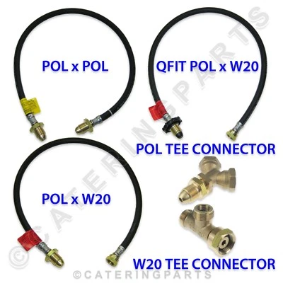 LPG BOTTLE CONNECTING HOSES AND CONNECTOR FITTINGS PIECES GAS LP HIGH PRESSURE - Image 1 of 4