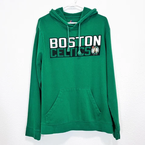 Boston Celtics Green Hoodie Sweatshirt Kylie Irving #11 By Majestic Logo Cover