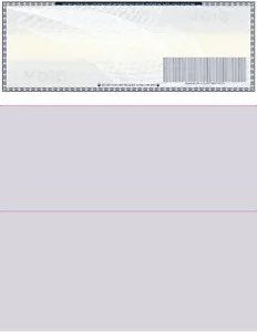 100 Blank Check paper "High Security" - Check on Top - Dark Blue Art Deco - Picture 1 of 6