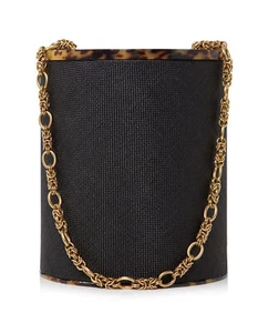 REBECCA DE RAVENEL Black Lolli Basket Bucket Bag - Picture 1 of 7