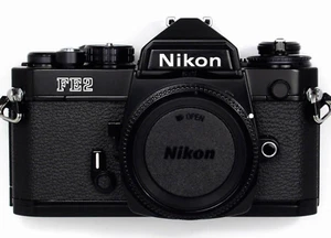 MINT+ Nikon FE2 35mm SLR Black Camera W/ Titanium Shutter Black #9853 - Picture 1 of 16