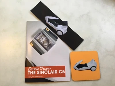 Electric Dreams  - The Sinclair C5 with a C5 Bookmark and a C5 coaster - Image 1 of 4