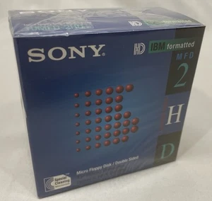 Sony 2HD IBM Formatted (1.44 MB) 3.5'' Diskettes - 10 Pack BRAND NEW SEALED! NIB - Afbeelding 1 van 6