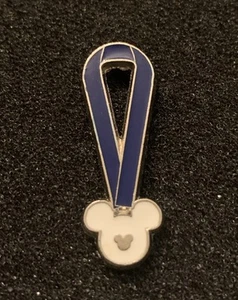 Disney World Pin WDW 2010 Hidden Mickey Lanyard Blue Silver Metal - SP7 - Picture 1 of 4