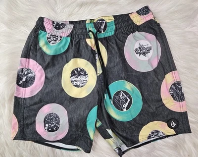 Volcom Stoneys Swim Trunks Shorts Retro Records (L)  - Image 1 of 4