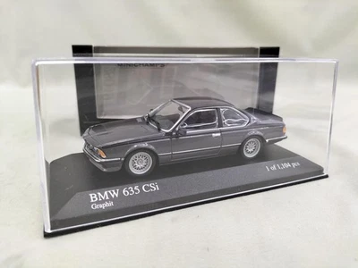 Minichamps Gray Metallic BMW 635 CSI 1982 1/43 Model Car Collectible - Image 1 of 4