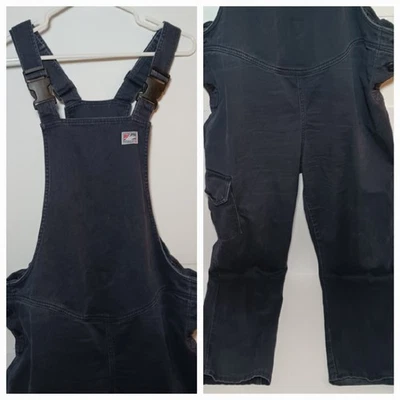 Vintage Tyndale Flame Resistant Canvas Bib Overalls Mens Sz 42X32 Blue HRC 2 USA - Image 1 of 4