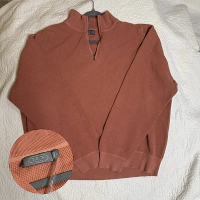 TALBOT Mens Burnt Orange Quarter Zip - Measurements In Description - - Image 1 of 4