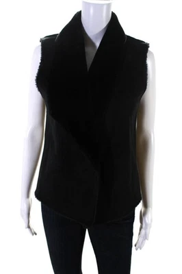 Chaleco Top Velvet by Graham & Spencer Mujer Piel Sintética Frente Abierto Negro Talla S Foto 1 de 4