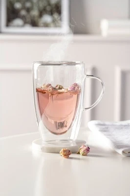 Leonardo Duo Tasse klar 4er-Set 400ml Doppelwandglas Becher Kaffee Tee - Bild 1 von 3