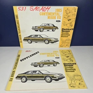 1985 FORD Continental Mark VII Elec.& Vac Trouble Shooting Manual w/ Supplement - Picture 1 of 6