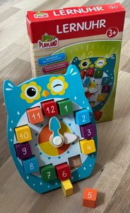 Original Playland Lernuhr Eule aus Holz - Bild 1 von 4