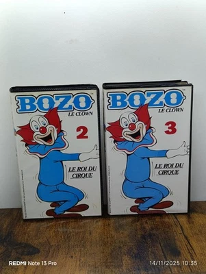 Lot De 2 VHS FR : Bozo Le Clown Volume 2 & 3 - K7 Vidéo Cartoons Vidéo  - Photo 1/4