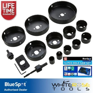 BlueSpot Lochsägen-Set 16tlg 19-127mm Metall Gipskarton Kunststoff Holz Lochschneider - Bild 1 von 4