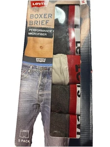 Slip Levi's Taglia M Performance Microfibra Confezione da 5 32-34 Vita - Foto 1 di 7