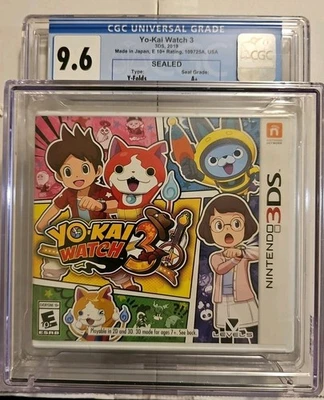 CGC Graded 9.6 A+ Yokai Watch 3 Factory Sealed Nintendo 3DS 2019 Brand New - Image 1 of 2