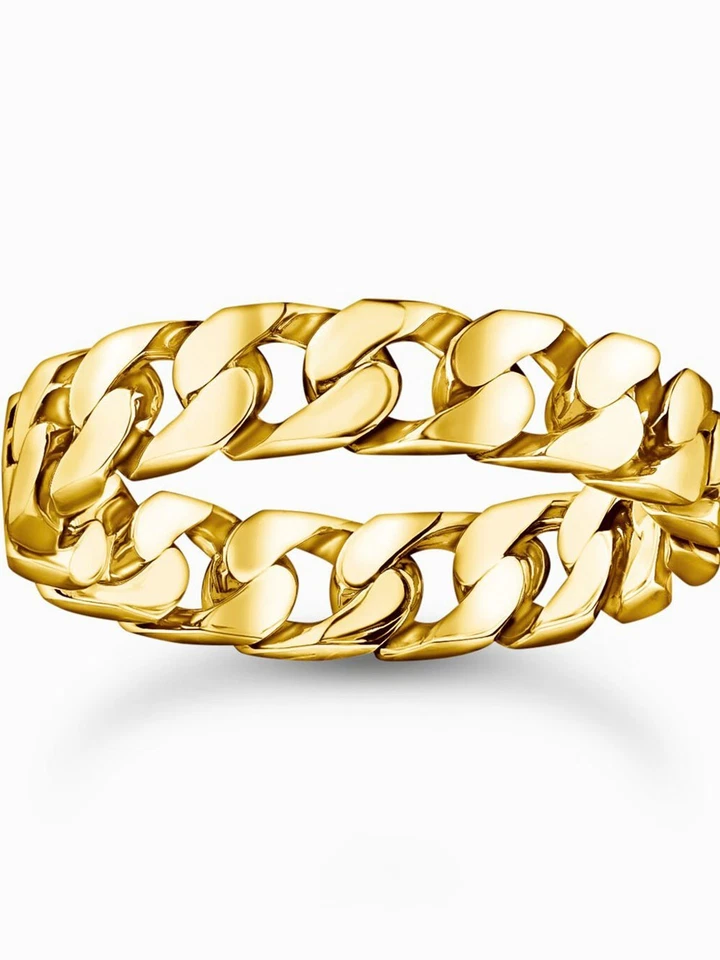 Thomas Sabo TR2496-413-39-62 Anello unisex - Maglie della catena placcate oro - Immagine 1 di 1