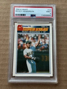 1990 Topps Kmart Superstars - Rickey Henderson #23 PSA 9 MINT! - Bild 1 von 2