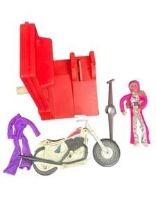 Muñeca y motocicleta Derry Daring 1975 RARO juego de juguetes vintage de Ideal Evel Knievel - Imagen 1 de 15