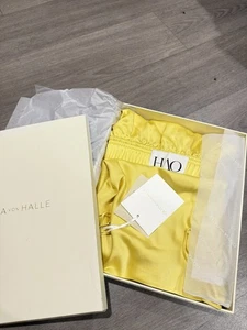 NWT Olivia von Halle Lila Silk Yellow pajama set(Medium) - Picture 1 of 5