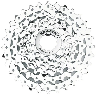 Cassette SRAM PG-850 8 velocidades 11-32t plateado | -Compatible, ligero y duradero Foto 1 de 2