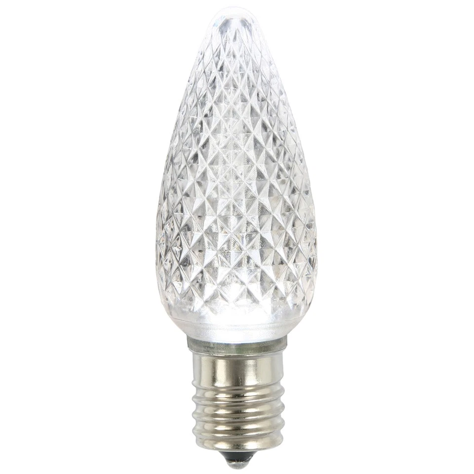 Vickerman C9 FacetedLED Pure White Bulb .45W 25Bx - XLEDC9P-25 - Image 1 of 1