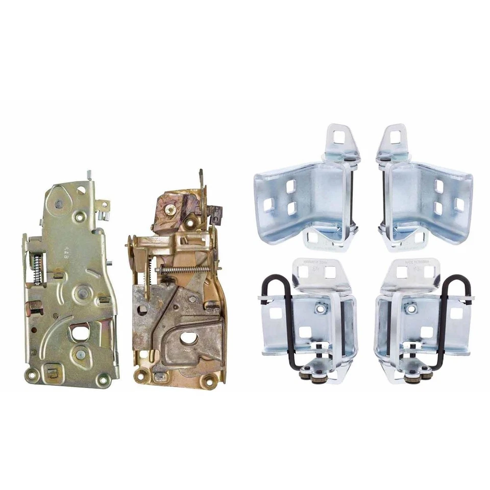 Conjunto de bisagras y pestillos de puerta superior e inferior para camioneta Chevy 73-87 Foto 1 de 4