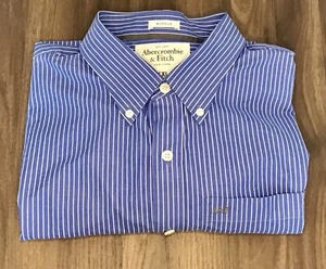 Abercrombie & Fitch Muscle Fit Men’s XXL Long Sleeve Button Down Dress Shirt EUC - Picture 1 of 5