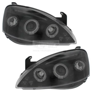 Faros ojo de ángel proyector halo negro Vauxhall Combo 2001-2012 - Imagen 1 de 1