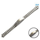 13MM Vintage Swiss Stainless Steel Metal Watch Band, Silver Color.   #214#