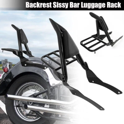 Para Yamaha DragStar V-Star DS XVS400 XVS650 1998-2013 Respaldo Barra Equipaje Foto 1 de 4