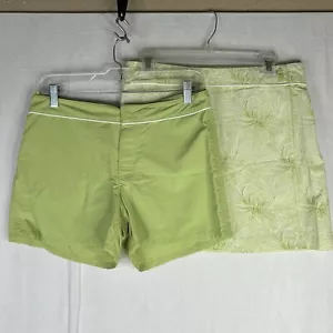 Patagonia Skort Women 6 Button-Out Boardie Wrap Tennis Snap Skirt Shorts Green - Picture 1 of 16