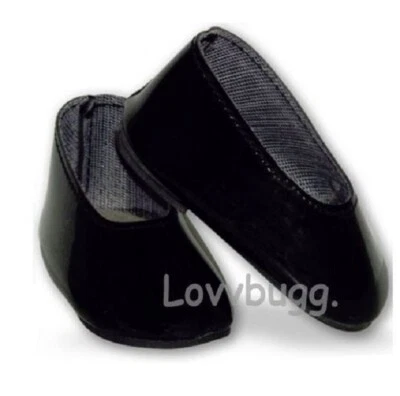 LOVVBUGG Economy Black Slip-on for American Girl 18" Doll Shoes FREESHIP ADD-ONS! LovvU!