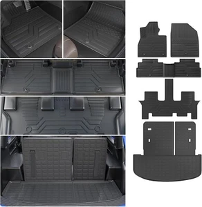 FOR 2020-2024 KIA TELLURIDE FLOOR MATS CARGO LINER WITH BACKREST MATS CARGO MAT - Picture 1 of 8