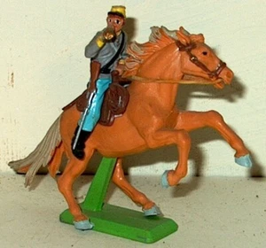 CIVIL WAR CONFEDERATE CAVALRY TROOPER BUGLER 54MM BRITAIN DETAIL 1971 - Picture 1 of 1