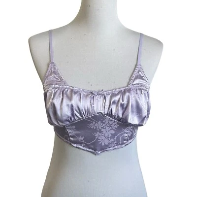 Urban Outfitters Out From Under Feminino Bralette de Seda Tamanho Pequeno Lavanda - Imagem 1 de 4