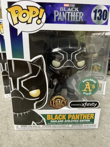 Oakland Athletics SGA 9-10-22 - BLACK PANTHER Marvel Funko Pop NEW Cover