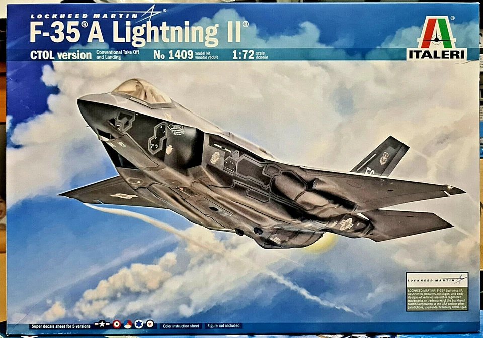 F35a Lightning II US Airplane Plastic Model Kit 1/72 Italeri Cod.1409