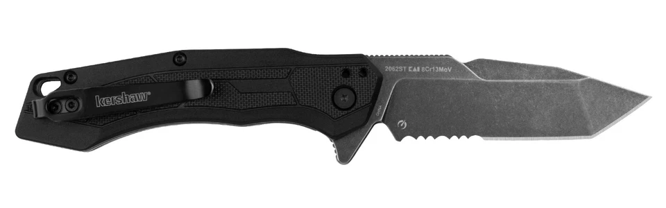 KERSHAW Analyst (2062ST) Folding Knife with 3.25" Partially Serrated Tanto Blade