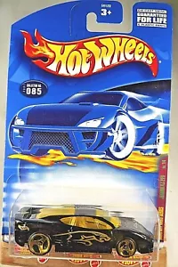 2001 Hot Wheels #85 Company Cars Series 1/4 JAGUAR XJ220 Black w/Gold 3 Spokes - Picture 1 of 5