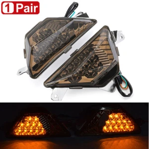 Front LED Turn Signals Blinker Indicator For KAWASAKI Z 1000 SX ZX-6R NINJA 1000 - Picture 1 of 9
