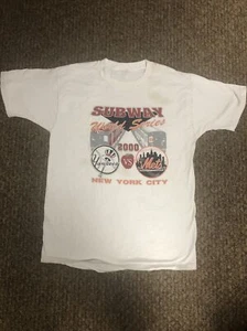New York Yankees Mets Tee Adult Size Medium Size Subway Series 2000 tee shirt - Picture 1 of 7