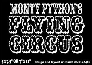 Monty Python's Flying Circus Decal car truck window funny vinyl sticker  - Picture 1 of 2